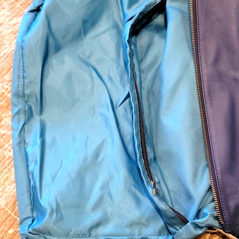 Gianni Conti Blue Leather Bag - Picture 7 of 10